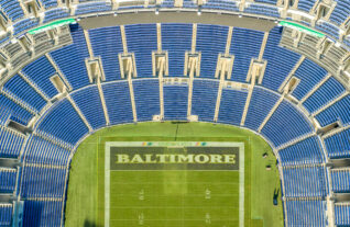 birds eye view of M&T bank stadium