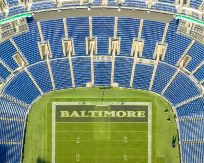 birds eye view of M&T bank stadium