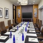 meeting room with a large table and chairs for business meetings